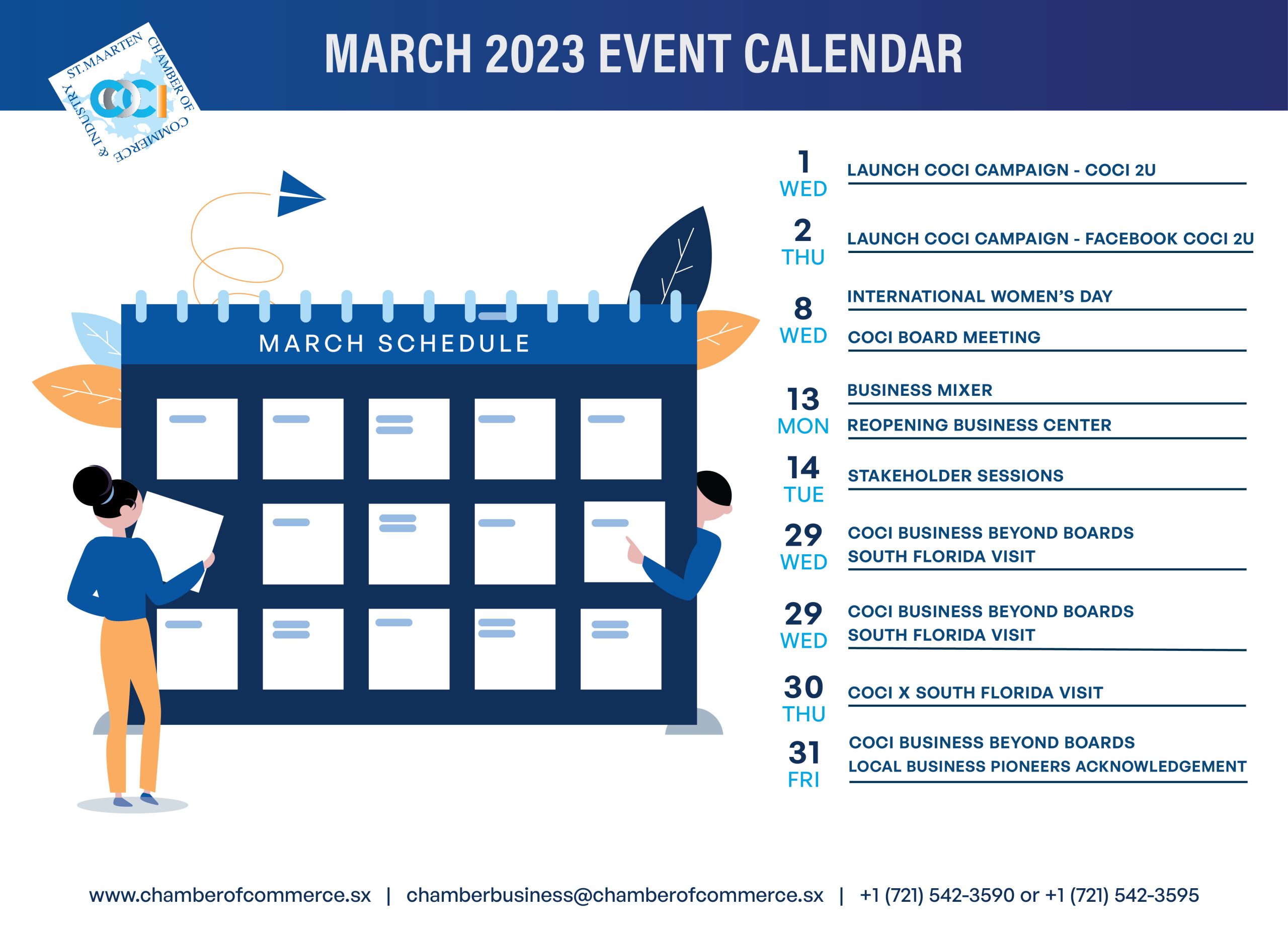Our Events overview March, April, May, June