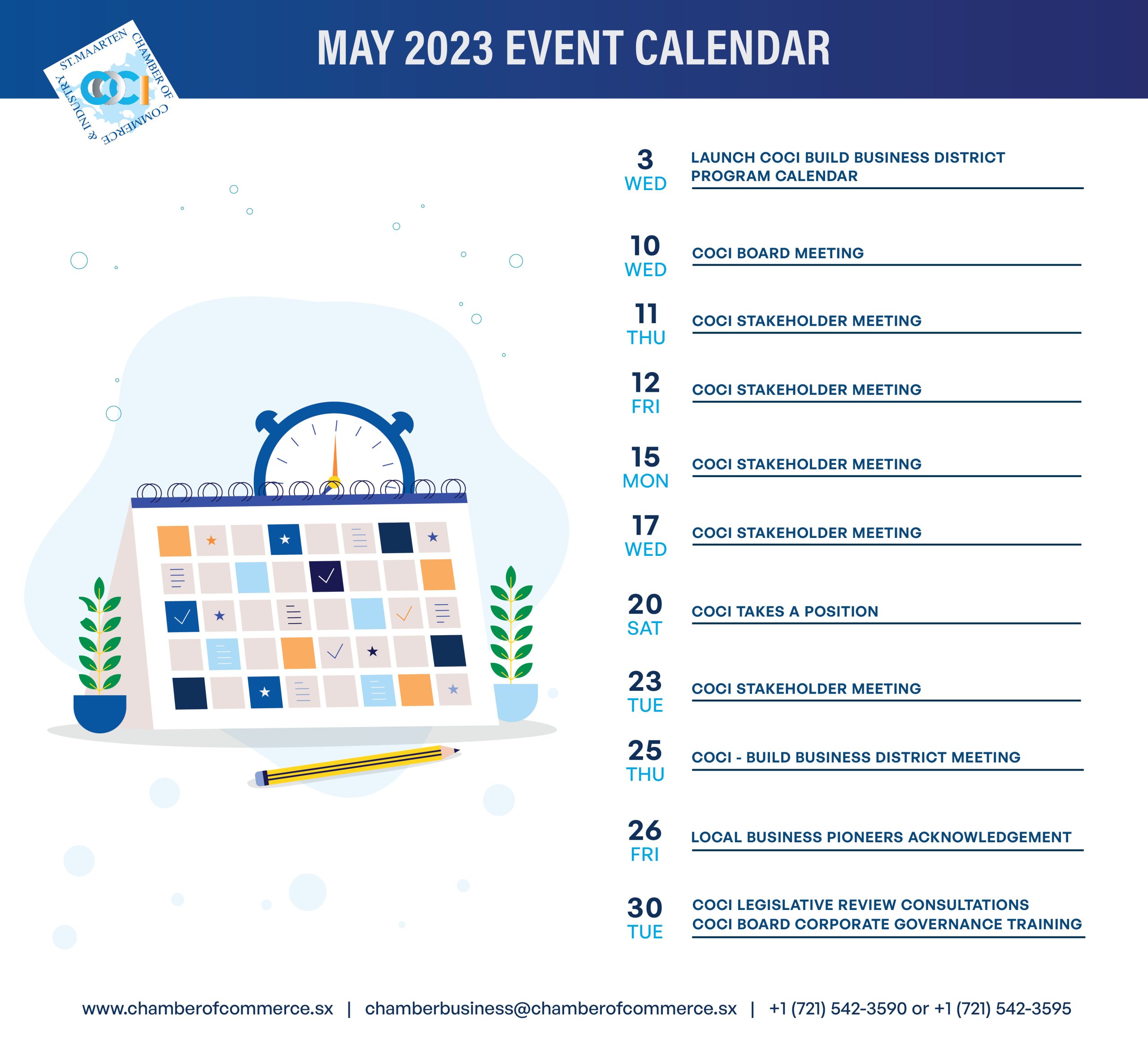 COCI Events Calendar MAY 2023