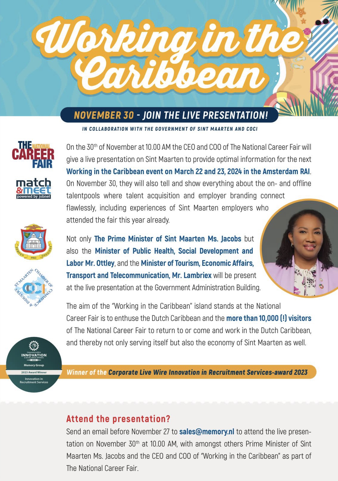 Join the Live Presentation-Working in the Caribbean Event